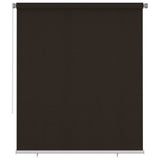 Outdoor Roller Blind 205 cm Brown HDPE 312985