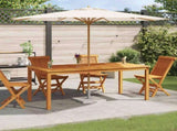 Dining Table Brown Solid acacia wood Large Durable Dining Table 366371
