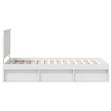 Bed Frame with Headboard White 90 x 190 cm Solid Pine Wood 3411064