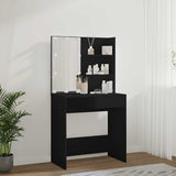 Dressing Table with LED Black 74.5x40x141 cm 808802