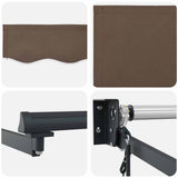 Electric Retractable Awning Taupe 100% Polyester and Aluminium 3426374