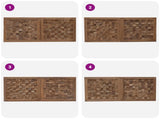 Bed Headboard Natural Solid Teak Wood 42024560