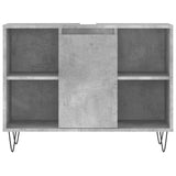 3 Piece Bathroom Furniture Set Concrete Grey Engineered Wood 3190303