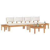 Garden Sofa Set 5 pcs Brown and Cream 3356872