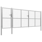 ZNTS Garden Gate Steel 500x150 cm Silver 144355