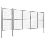 ZNTS Garden Gate Steel 500x150 cm Silver 144355