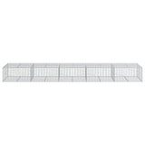 Gabion Basket with Cover 500x100x50 cm Galvanised Iron 3295182