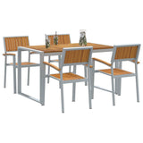 Garden Dining Set 5 pcs Grey and brown 140 x 80 x 75 cm 3284367