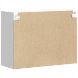 Kitchen Wall Cabinet with Glass Door Lucca White Engineered Wood 853847
