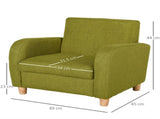 Children Armchair Mini Sofa Wood Frame Anti-Slip Legs High Back T3398P347642
