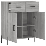 Sideboard Grey Sonoma 69.5x34x90 cm Engineered Wood 827994