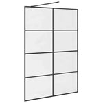 Walk-in Shower Wall with Clear ESG Glass 140x195 cm Black 151037