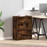 Cabinets with 2 Drawers 2 pcs Smoked Oak 60x31x40 cm Engineered Wood 858830