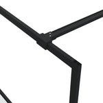 Walk-in Shower Wall Black 90x195 cm Half Frosted ESG Glass 152126