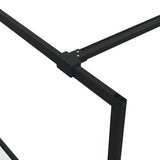 Walk-in Shower Wall Black 90x195 cm Half Frosted ESG Glass 152126