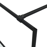 Walk-in Shower Wall Black 90x195 cm Half Frosted ESG Glass 152126