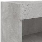 5 Piece TV Wall Units with LED Concrete Grey Engineered Wood 3216721
