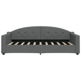 Daybed with Trundle without Mattress Dark Grey 90x190 cm Single 3197600