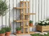Plant Stand White 68 x 23.5 x 140 cm Solid Acacia Wood 903097