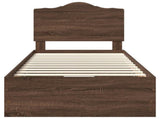 Bed Frame with Drawer Brown Oak 90 x 190 cm Engineer Wood 3413463