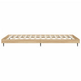 Bed Frame without Mattress Sonoma Oak 100x200 cm Engineered Wood 832264