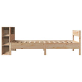 Bookcase Bed without Mattress 75x190 cm Small Single Solid Wood Pine 3322972