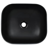Wash Basin 44.5x39.5x14.5 cm Ceramic Black 143906