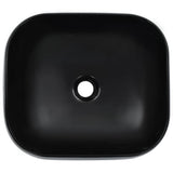 Wash Basin 44.5x39.5x14.5 cm Ceramic Black 143906
