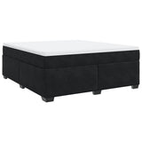 Box Spring Bed with Mattress Black 180x200 cm Velvet 3285301