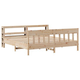 Bed Frame without Mattress 200x200 cm Solid Wood Pine 3306252