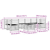 Outdoor Sofa Set 8 pcs White Solid Acacia Wood 3391534