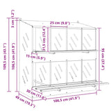 Chicken Nesting Box with 8 Compartments Galvanized Silver Metal 864350