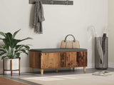 Hall Bench Old Wood 80 x 38 x 46 cm Engineered Wood and Fabric 891534