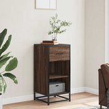 Sideboard Brown Oak 35.5x35x76 cm Engineered Wood and Metal 848958