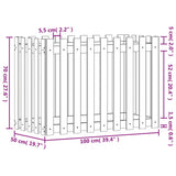 Garden Raised Bed with Fence Design Black 100x50x70 cm Solid Wood Pine 832484