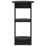 Side Cabinet Black Engineered Wood 899835
