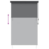 Roller Blind Light Grey 60 x 250 cm Fabric and Aluminum 42037169