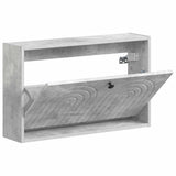 Wall-Mounted Shoe Cabinet ALKMAAR 71 x 17 x 43 cm Concrete Grey 896188