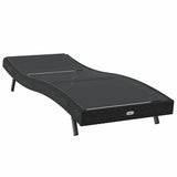 Sun Lounger Reclining Black 197 x 70 x 82 cm Poly Rattan 42009977