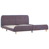 Bed Frame without Mattress Taupe Fabric 150x200 cm King Size 281119