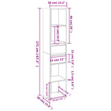 Book Cabinet Black 36x30x171 cm Engineered Wood 802868