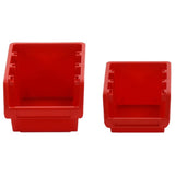 152203 30 Piece Workshop Shelf Set Red and Black 77x39cm Polypropylene