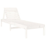 Sun Lounger Set of 2 White Solid pine wood Large 825068