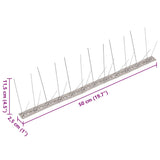 4-row Stainless Steel Bird & Pigeon Spikes Set of 20 10 m 149131