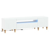 LED TV Cabinet White Engineered Wood 896245