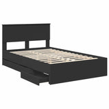 Bed Frame with Drawer Black 120 x 190 cm Engineer Wood 3407999