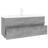 Sink Cabinet with Built-in Basin Grey Sonoma Engineered Wood 3152886