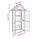 Garden Tool Shed Brown 89x52.5x175 cm Solid Wood Pine 172243