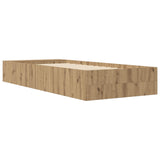 Bed Frame with Storage Artisian Oak 80 x 200 cm Engineered Wood 3429564