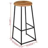 Bar Stools 2 pcs Solid Teak Wood 243459